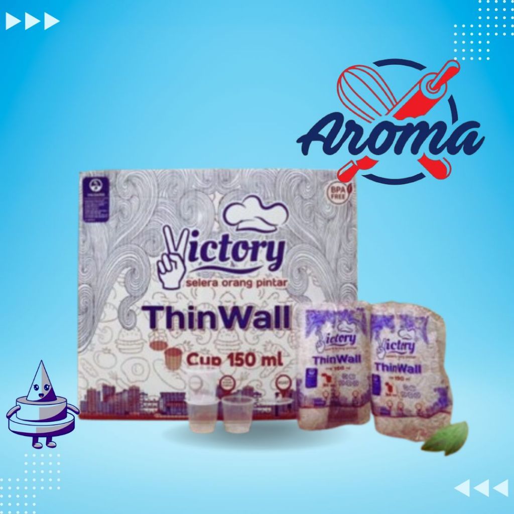 Cup Saos Victory  pcs Wadah Tempat Saos Sambal Plastik Thinwall Klip