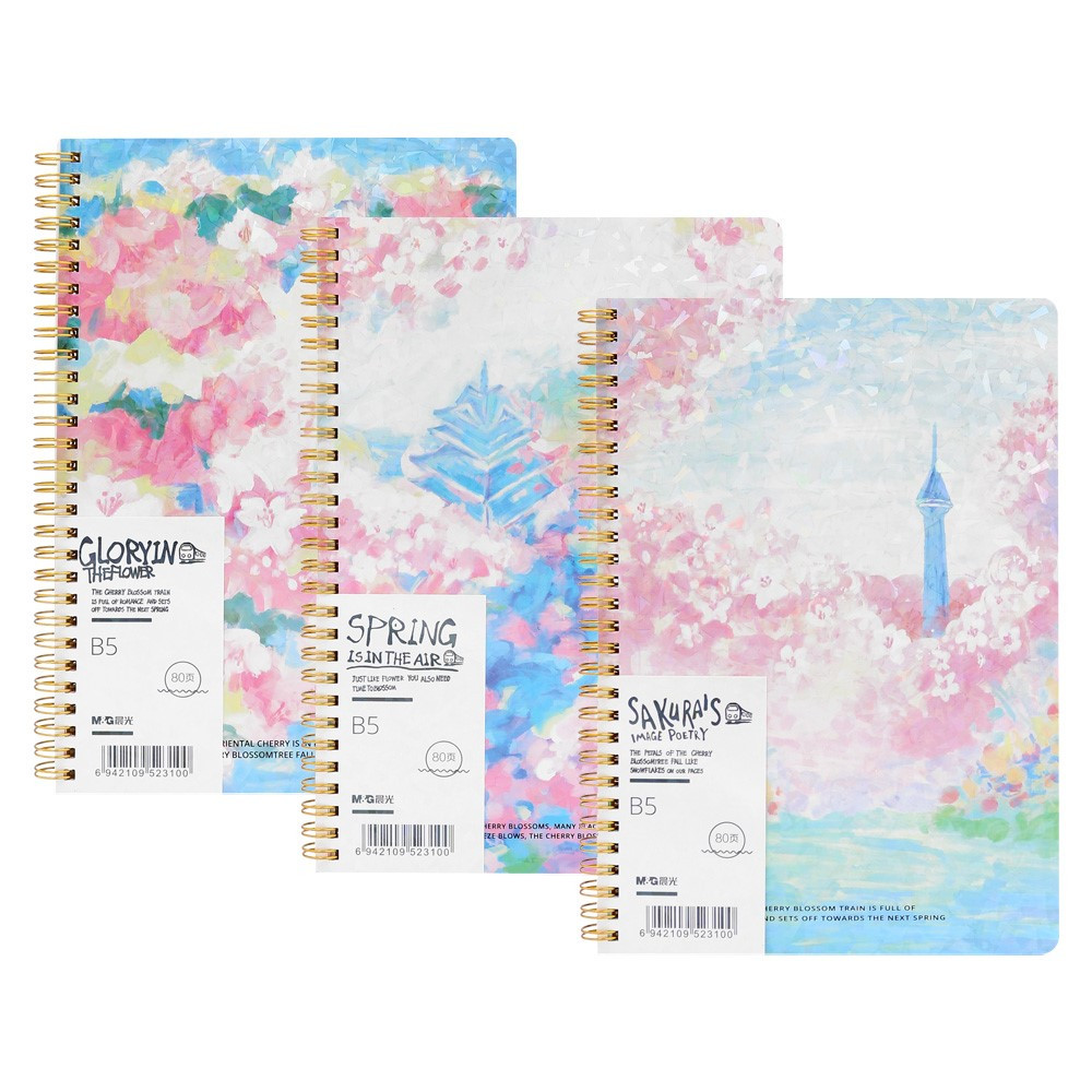 

Notebook Spiral B5 M&G APNDG0230301 Sakura Time Buku Tulis Catatan Bergaris Ruled 60 Halaman - Satuan