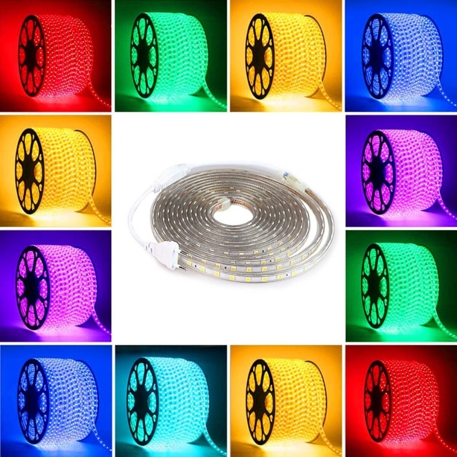 PAKET LAMPU LED STRIP SELANG SMD 5050 20M, 25M 30M SIAP PAKAI  TINGGAL COLOK