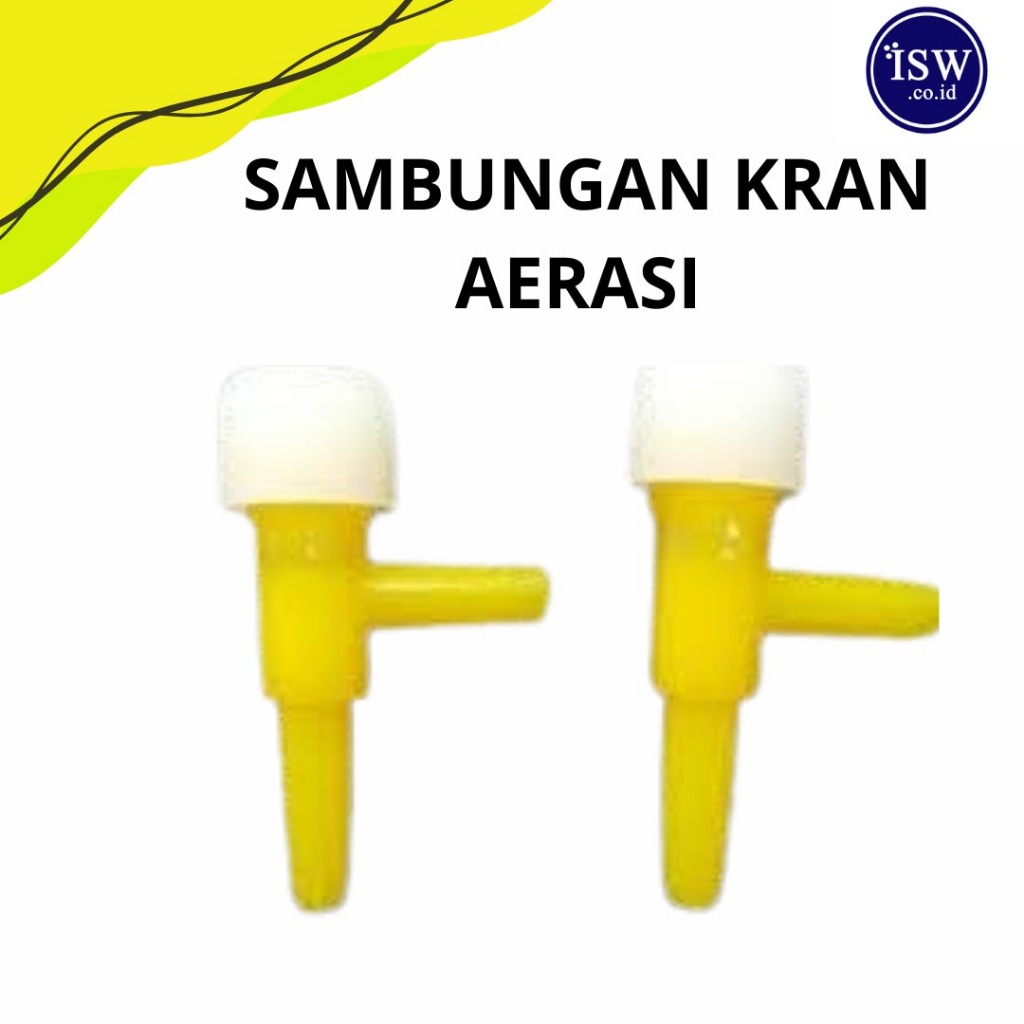T Kran Sambungan Kuning Aerasi Aquarium 25pcs
