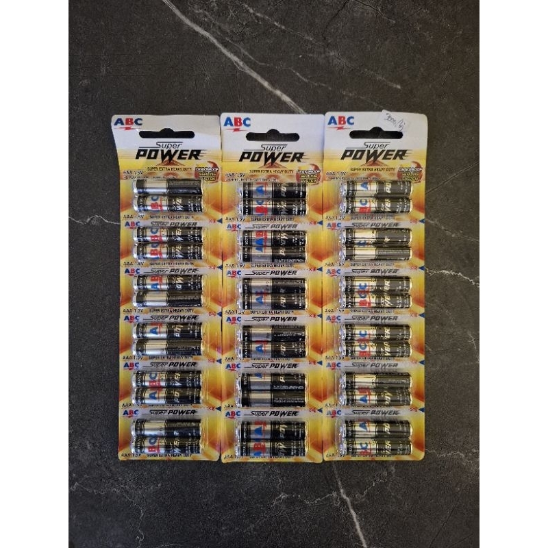 Baterai ABC AAA/ ABC A3 Super Power Hitam R03 AAA 1,5V