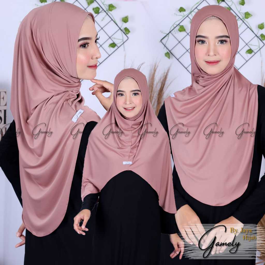 Hijab  instan Gamelly  non pet syar’I jersey premium