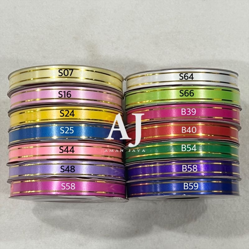 

Pita Kado 1/2 Inch / Pita Jepang List Emas 1,25 cm