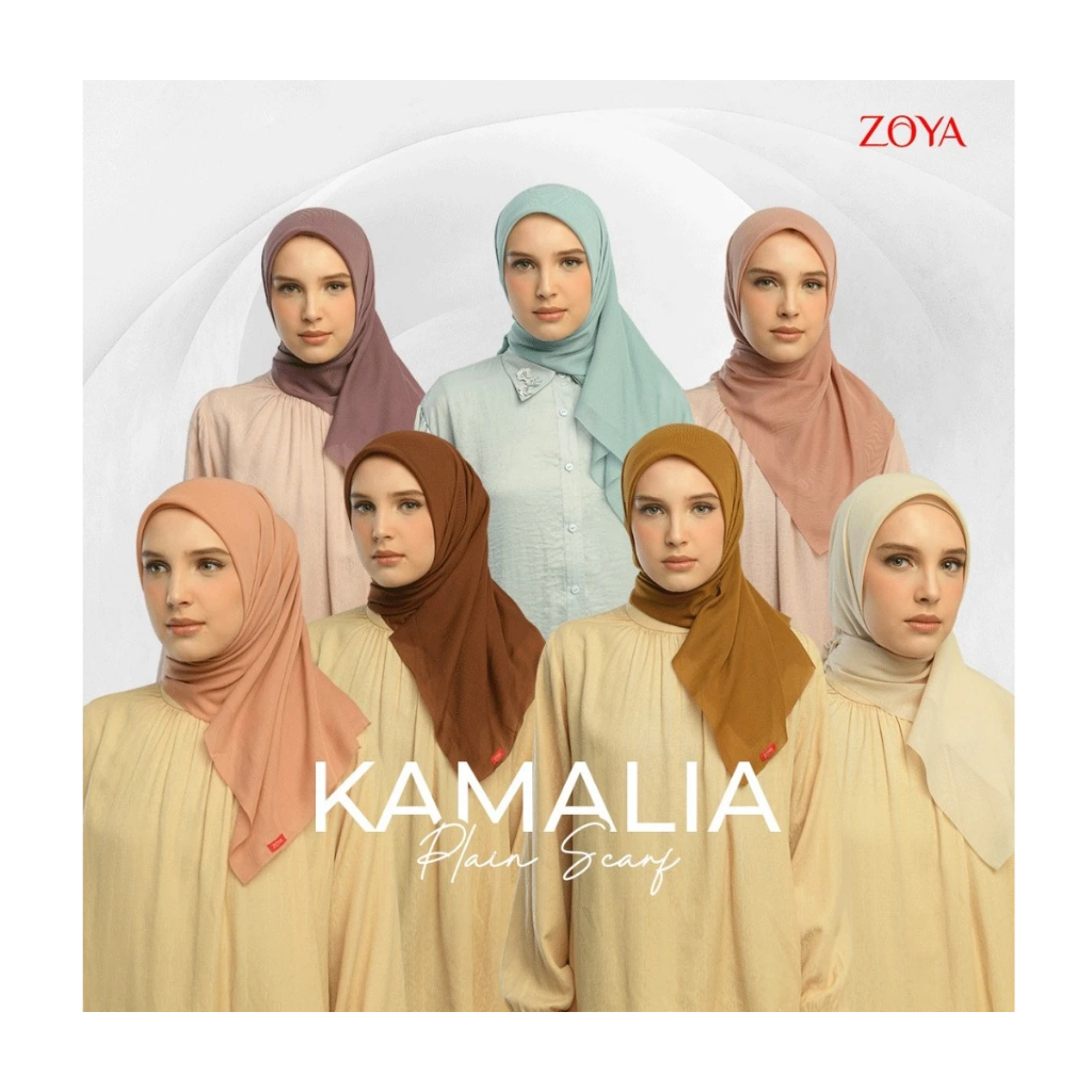KERUDUNG POLOS SEGIEMPAT BAHAN PARIS ZOYA KAMALIA