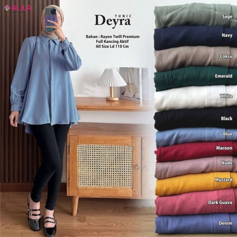 BLOUSE/ TUNIK POLOS KERAH KEMEJA