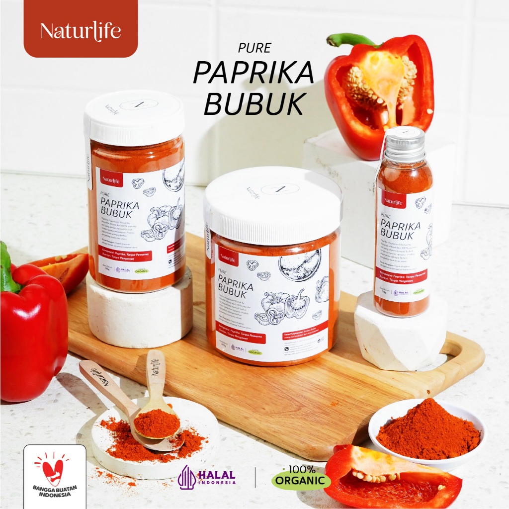 

PAPRIKA BUBUK MURNI PREMIUM ASLI TANPA CAMPURAN ASLI 100% ORIGINAL / PREMIUM RED PAPRIKA POWDER / SMOKED PAPRIKA POWDER / BUMBU PAPRIKA ORI / BUMBU DAPUR / BUMBU REMPAH ALAMI / NUTRIFARM / BRAGG/DARI BUMI /GEMELI LEMOVITA NUTRILOGY OFFICIAL BEORGANIK