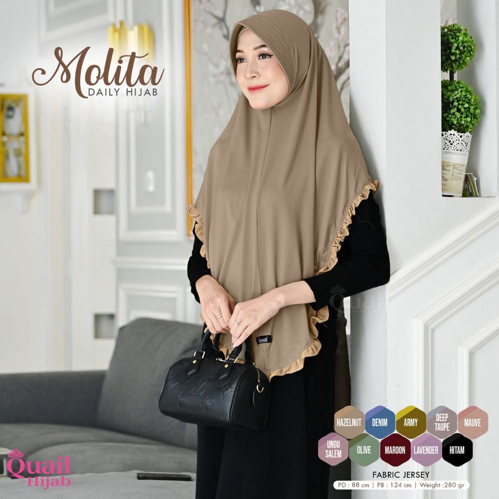 Quail Hijab - MOLITA HIJAB BERGO INSTAN ORI QUAIL JERSEY PREMIUM