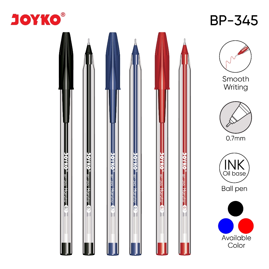 

Ball Pen Pulpen Pena Joyko BP-345 Haruto 0.7 mm