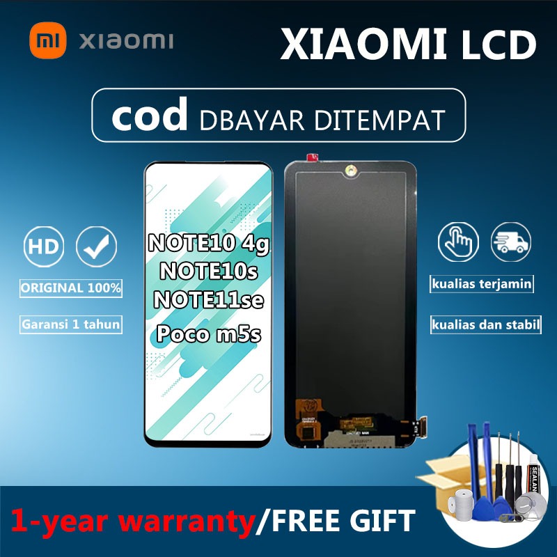 {ORIGINAL} LCD xiaomi note 10 4g/note10s/note11se/pcoc m5s Fullset Touchscreen Original HD