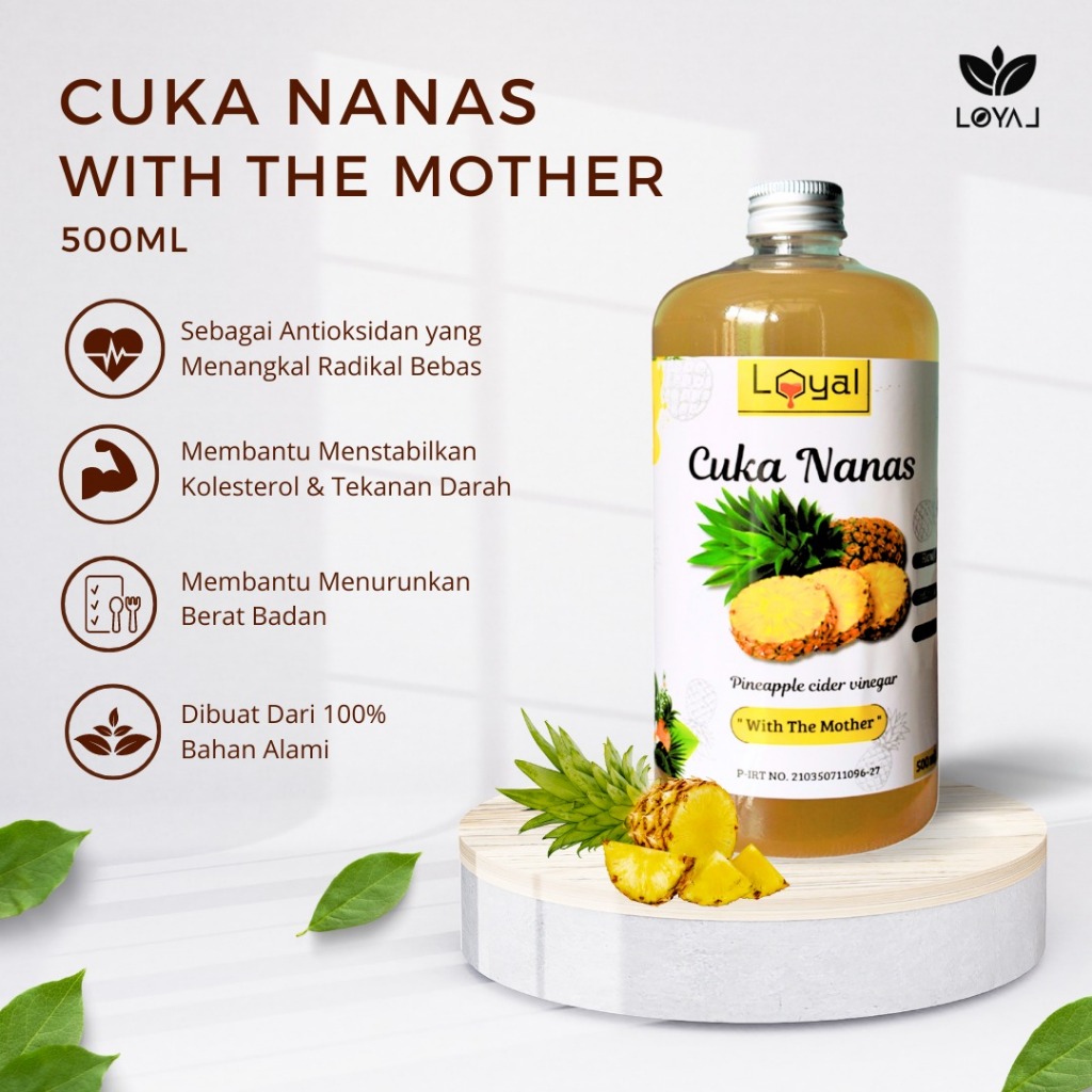 

CUKA NANAS/PINAPPLE VINEGAR 500ML ORIGINAL 100% WITH THE MOTHER