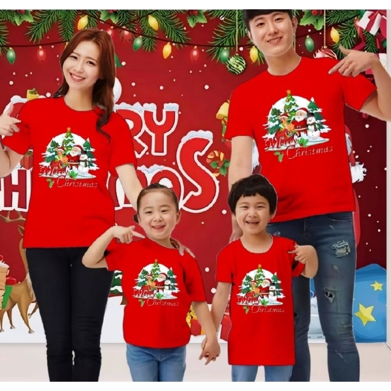 KAOS NATAL [[[[ Patung salju ]]]] COUPLE KELUARGA 2024 KAOS NATAL MERRY CHRISTMAS KAOS NATAL KELUARG