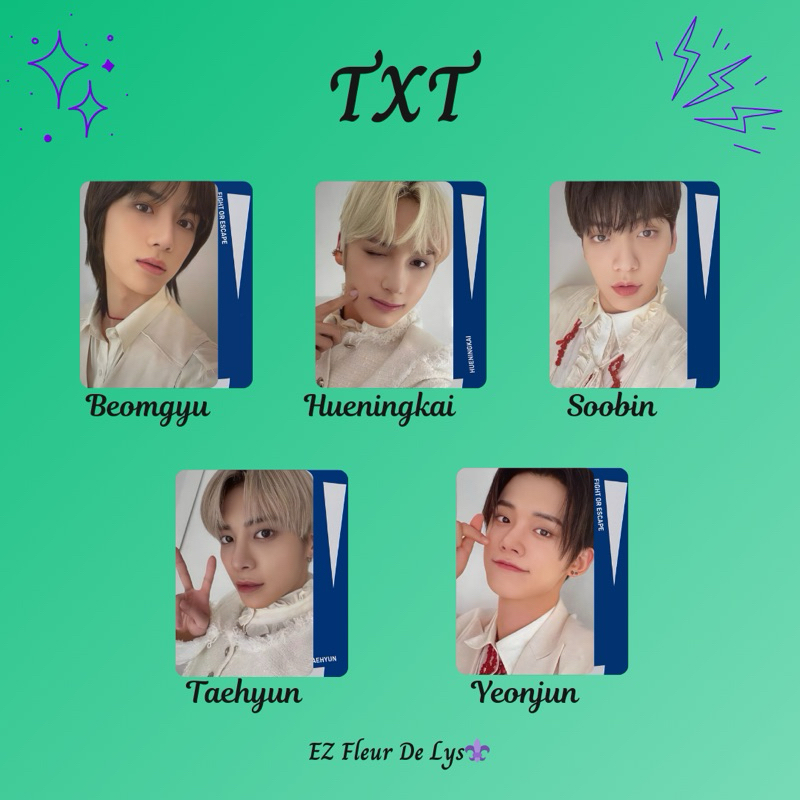 photocard replika pc unofficial TXT the chaos chapter fight or escape