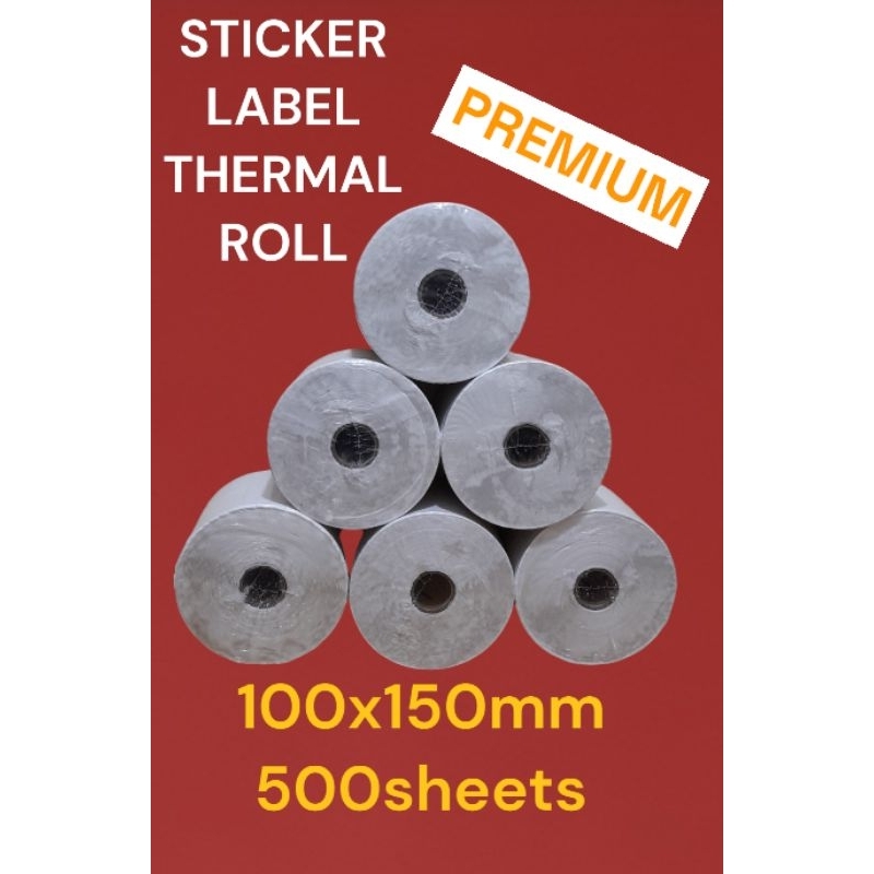 

STICKER LABEL THERMAL ROLL POLOS 100x150mm/500 SHEETS