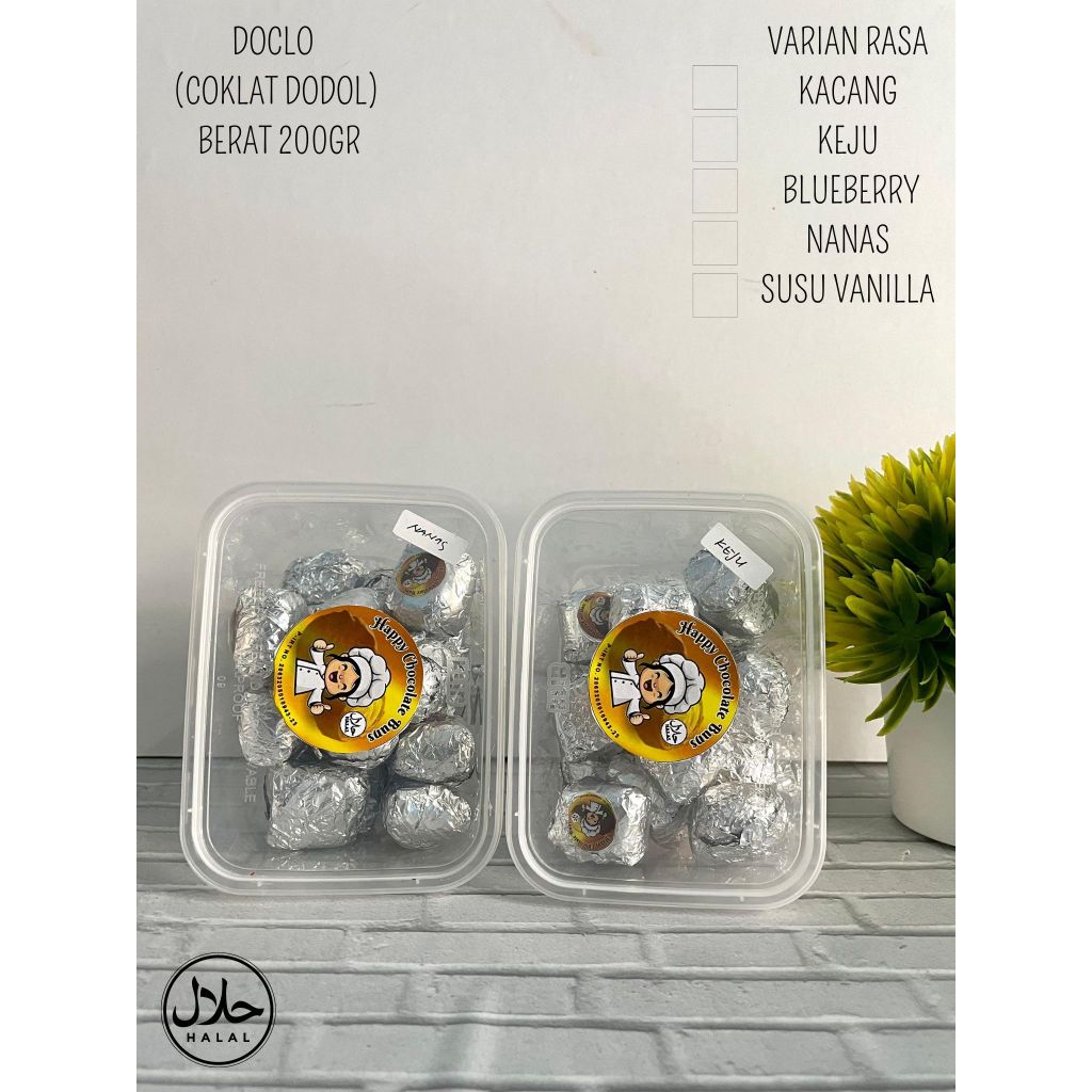 

Coklat Dodol (doclo) Happy coklat buns Toples isi 200gr