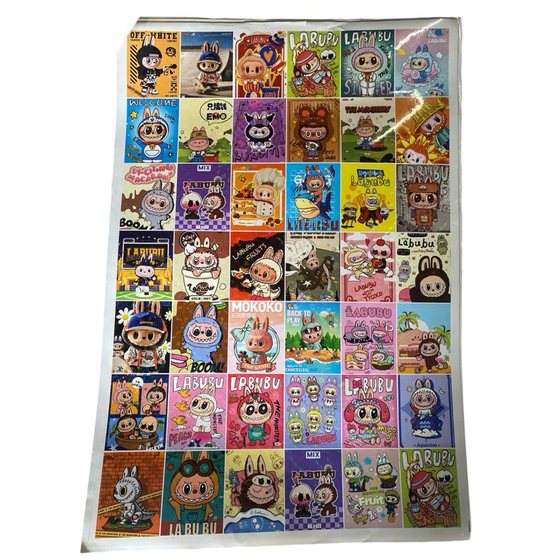 

stiker labubu lembaran uk jumbo