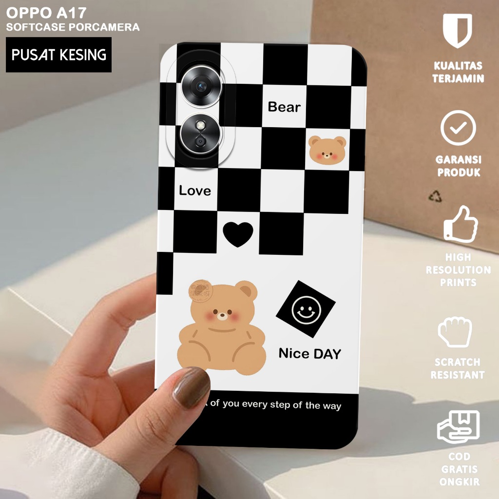 CASE OPPO A17 - Casing Hp Oppo A17 Motif BEARS - Case Hp Oppo A17 - Casing Oppo A17 - Softcase Hp Op