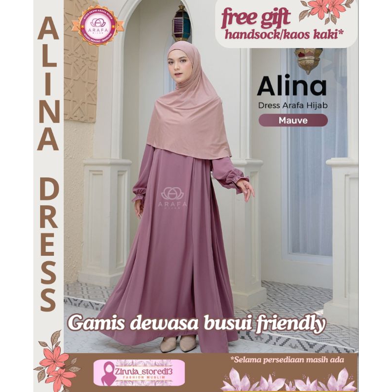 Alina Dress - Gamis Syari - Arafa Hijab Bandung