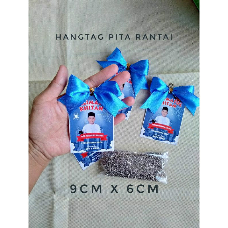 

24pcs hangtag pita rantai / CUSTOM/ Hangtag souvenir/ free tali rantai