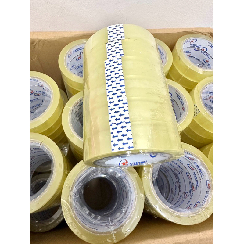 

Lakban / Isolasi (6 PCS) Clear Bening Kuning 24MM OPP Star Tape Murah
