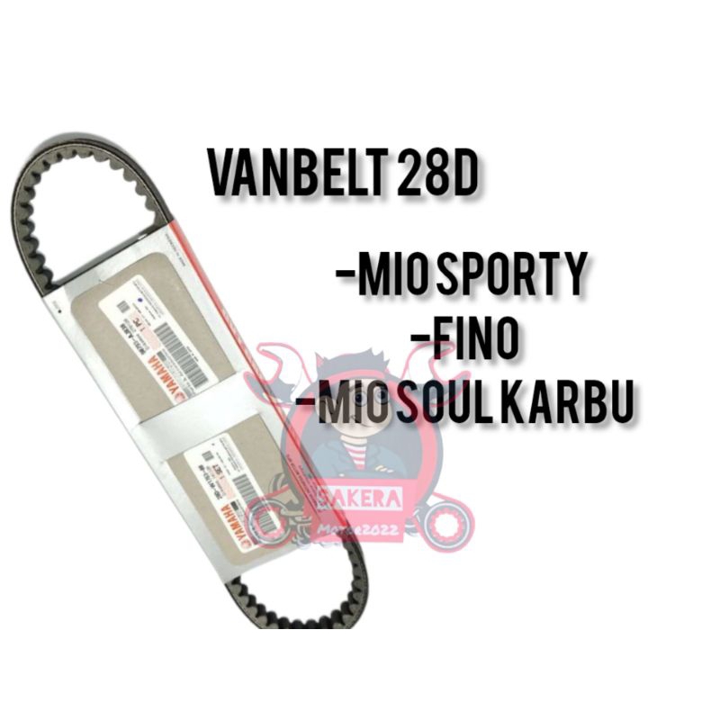 vanbelt 28D Mio sporty,Fino,Mio soul karbu/vanbelt ORI Yamaha