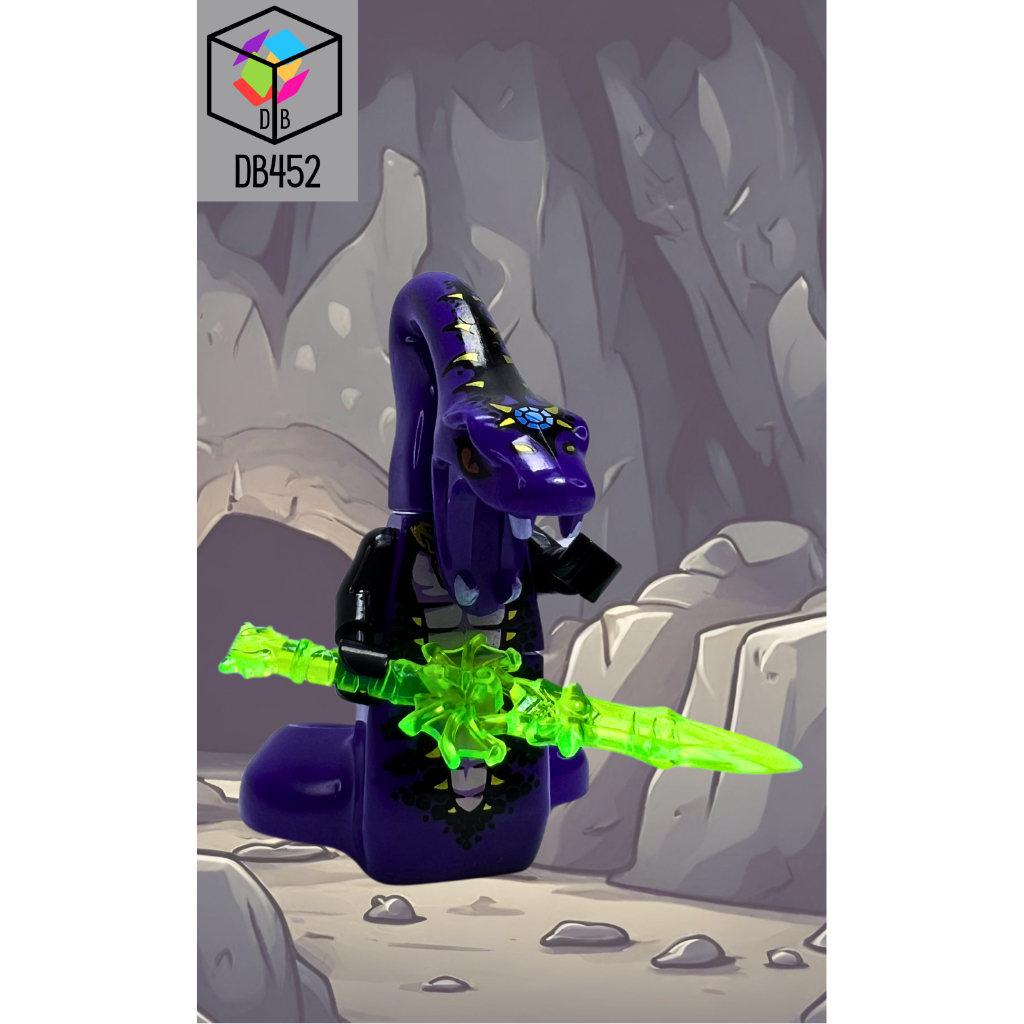 Mainan Anak Edukasi Koleksi Figure Ninja Go Chop' Rai Chop Ninjago Purple Snake Ular Ungu DB452