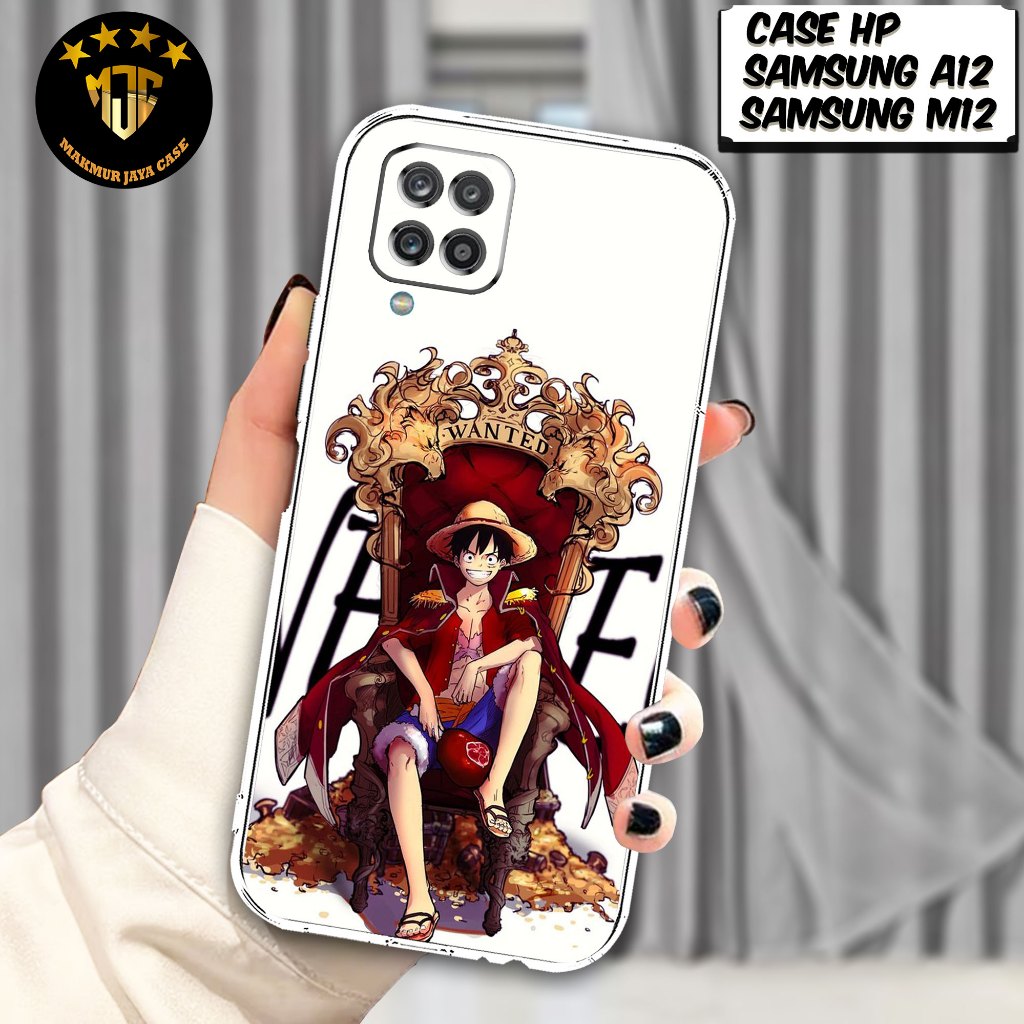 Case SAMSUNG A12 - Casing SAMSUNG M12 Motif (OP) - Softcase Premium Fourside - Bening Transparant - 