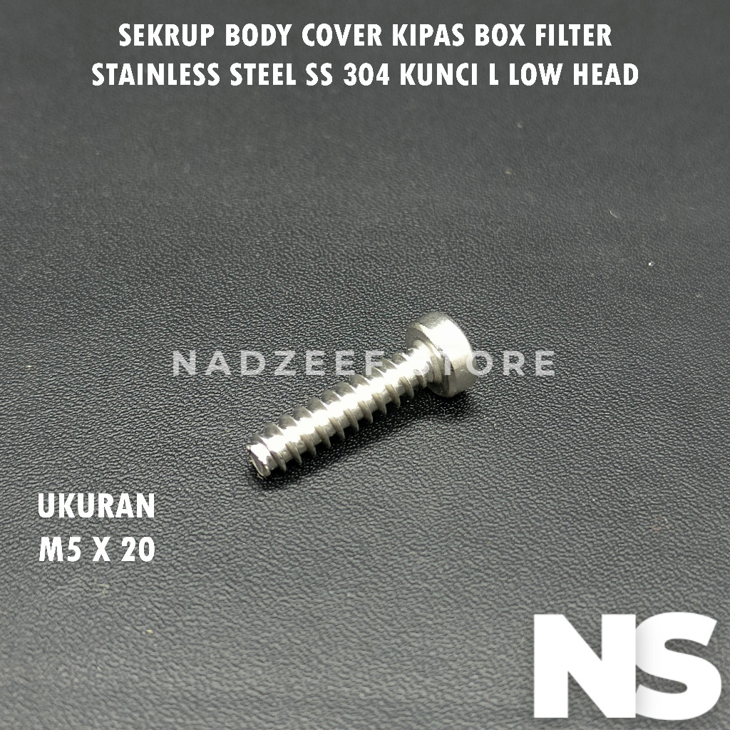 Sekrup L Low head M5 x 20 M5x20 Stainless Stell 304