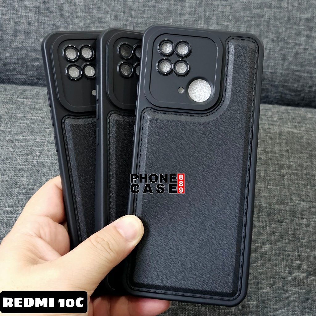 REDMI 10C CASE LEATHER PRO BLACK CASE BLACK REDMI 10C
