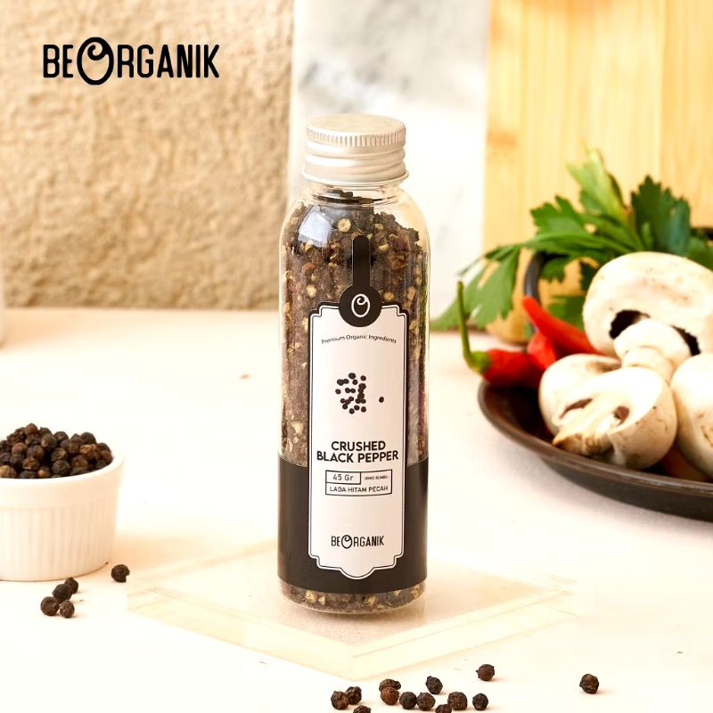 

Lada Hitam Pecah Black Pepper Botol 45g Beorganik