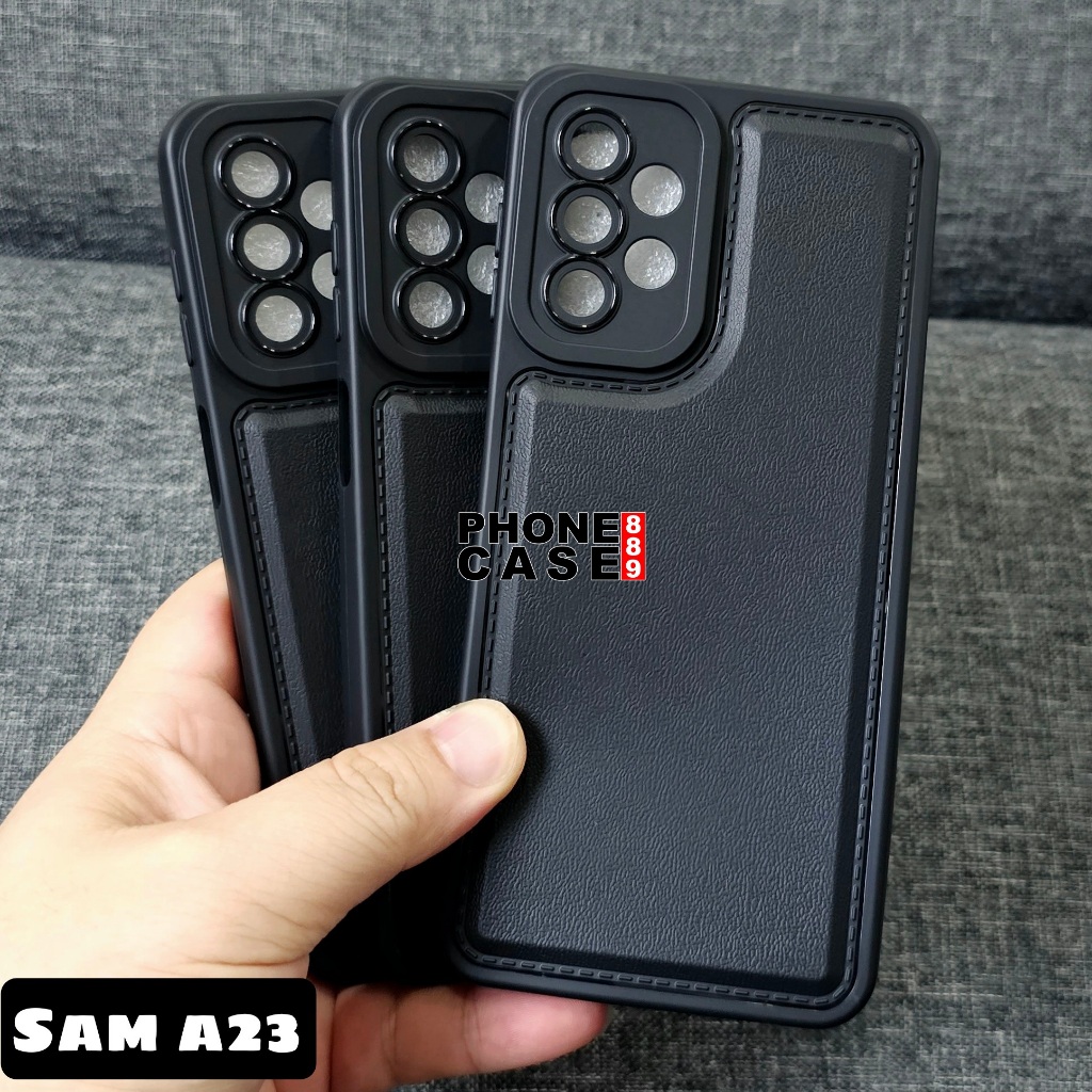 SAMSUNG A23 CASE LEATHER PRO BLACK CASE BLACK SAMSUNG A23