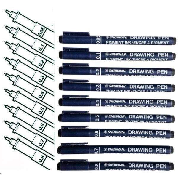 

Snowman Drawing Pen / Pulpen 0.05mm - 0.8mm FT700