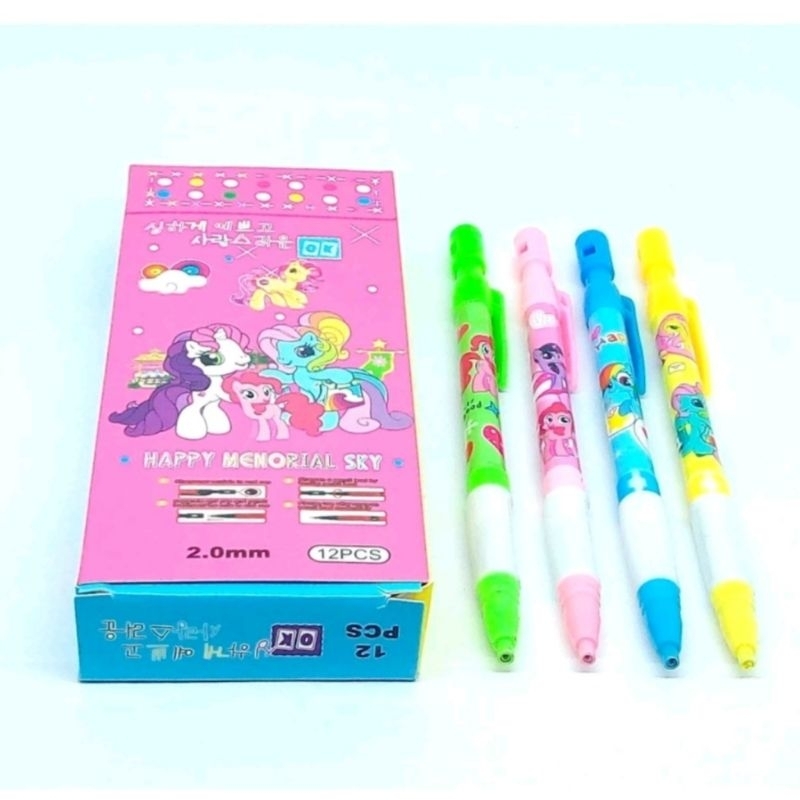 

1 pcs pensil mekanik besar pentil karakter 2B 2.0 mm