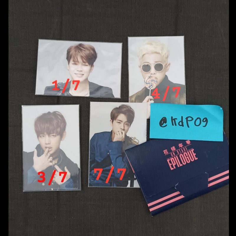 BTS POLA PHOTOCARD PC RARE EPILOGUE