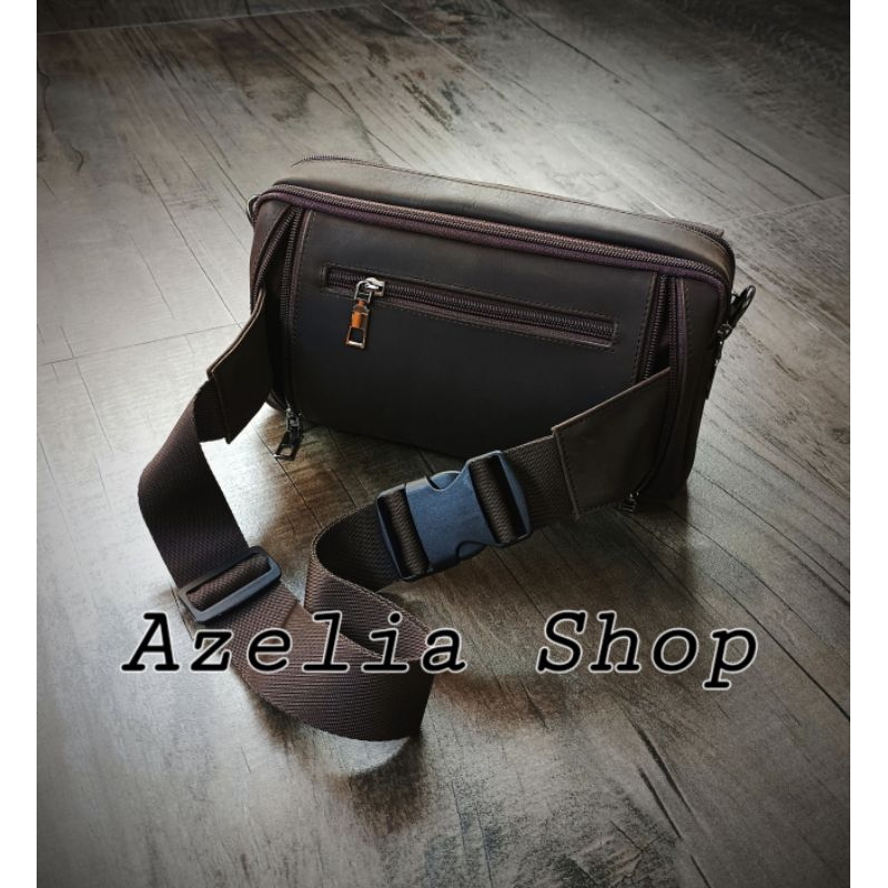 Original Leather Premium-Tas Selempang Pria/Wanita-Waisbag Kulit Asli CRAZY HORSE-Tas Pinggang Pria