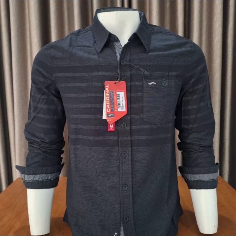 KEMEJA PRIA CARDINAL ORIGINAL HITAM