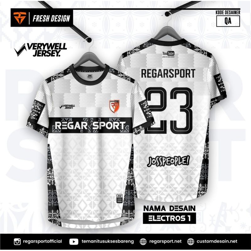 BELI 2 BONUS 1 REGARSPORT Kaos Jersey Custom Sepakbola Futsal Full Printing Bergaransi