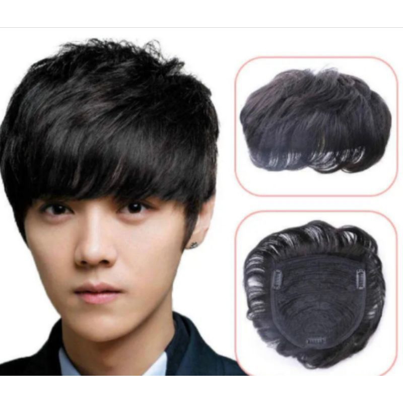 wig toupee botak/rambut palsu penutup botak