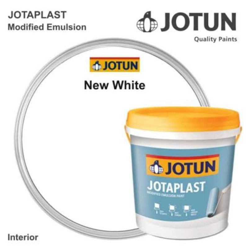 JOTUN JOTAPLAST PUTIH NEW WHITE / CAT TEMBOK INTERIOR / JOTUN NEW WHITE 5 KG