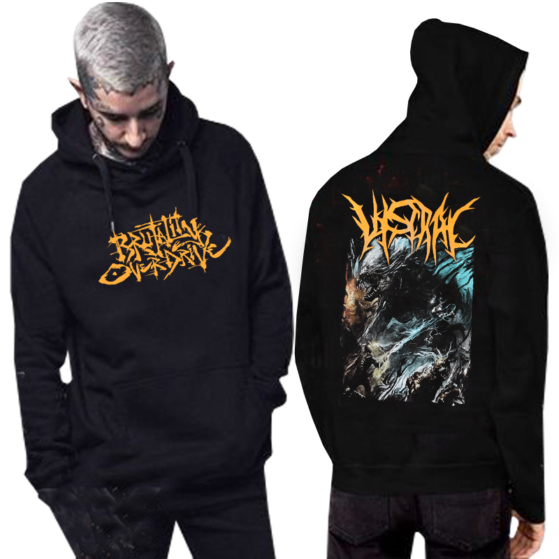 Jumper Hoodie VISCRAL Brutality Overdrive Hoodie Cotton Fleece