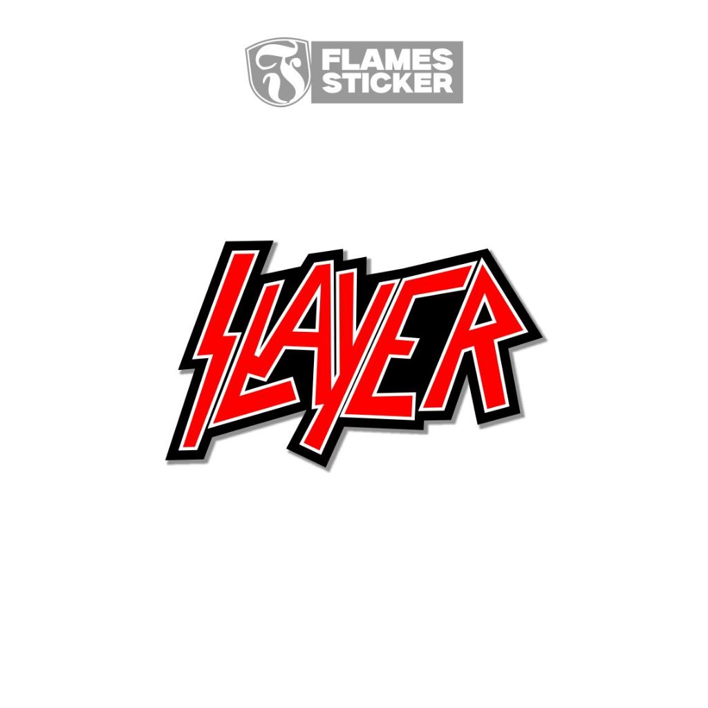 

STIKER SLAYER VINYL LAMINASI GLOSSY PREMIUM STICKER HELM HP LOGO BAND DIE CUT AESTETIK