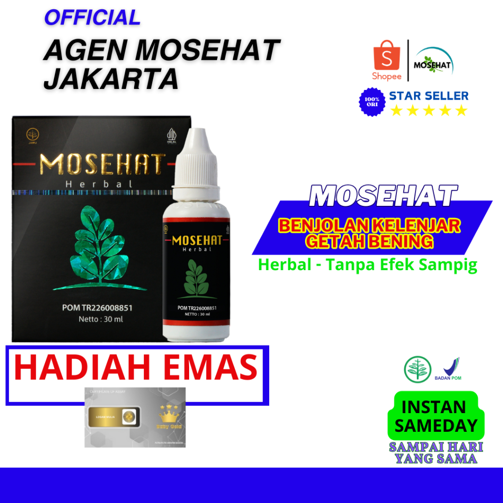 MOSEHAT Obat Herbal Kelenjar Getah Bening Tanpa Efek Samping BPOM