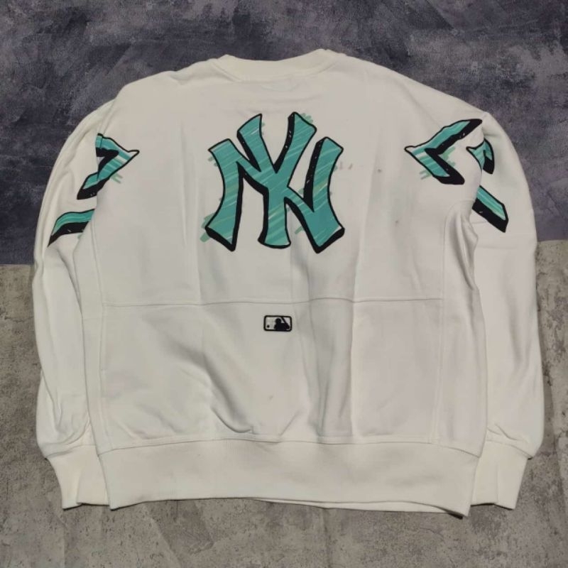 crewneck mlb yankes putih