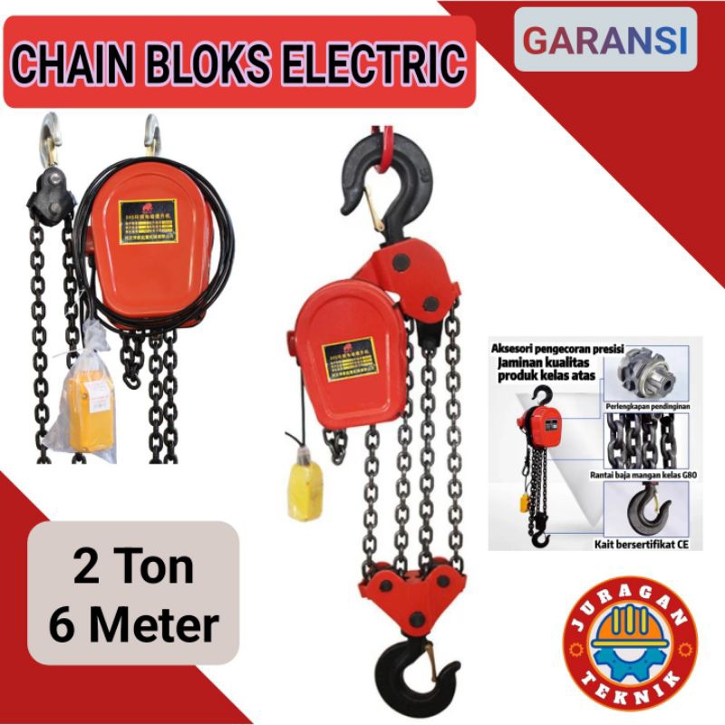 Electric Chain Hoist Mini, chain block electric 2 ton 6 meter