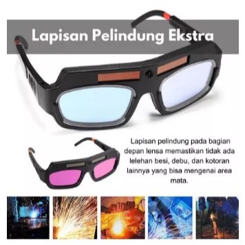Kacamata Las Listrik Otomatis Kacamata Welding Glasses Auto Darkness / kacamata las otomatis gelap t