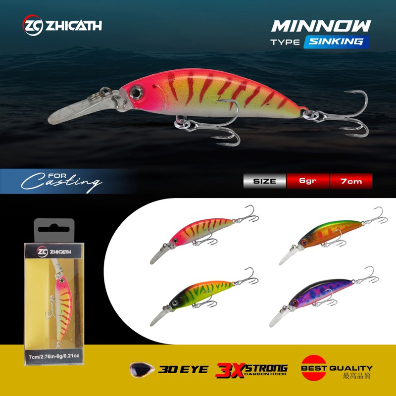 ZHICATH MINNOW TYPE SINKING FOR CASTING