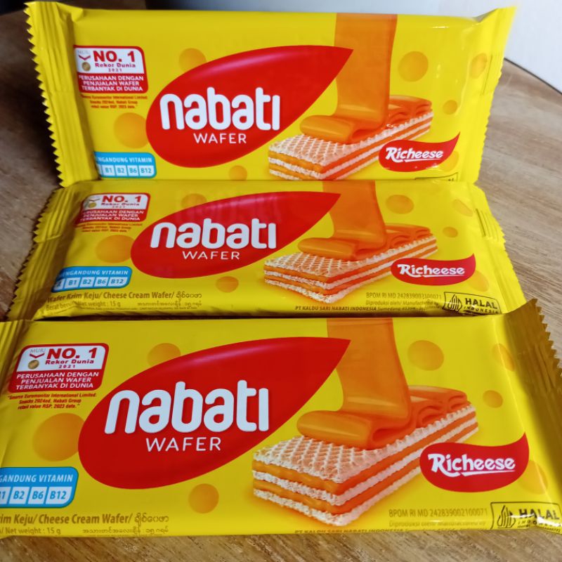 

Nabati wafer krim keju isi 10 x 20 gr