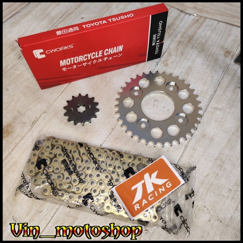GEAR SET TK 428 SUPRA X 125 - SUPRA X 125 HELM IN - BLADE - REVO - SUPRA FIT NEW - KHARISMA & RANTAI