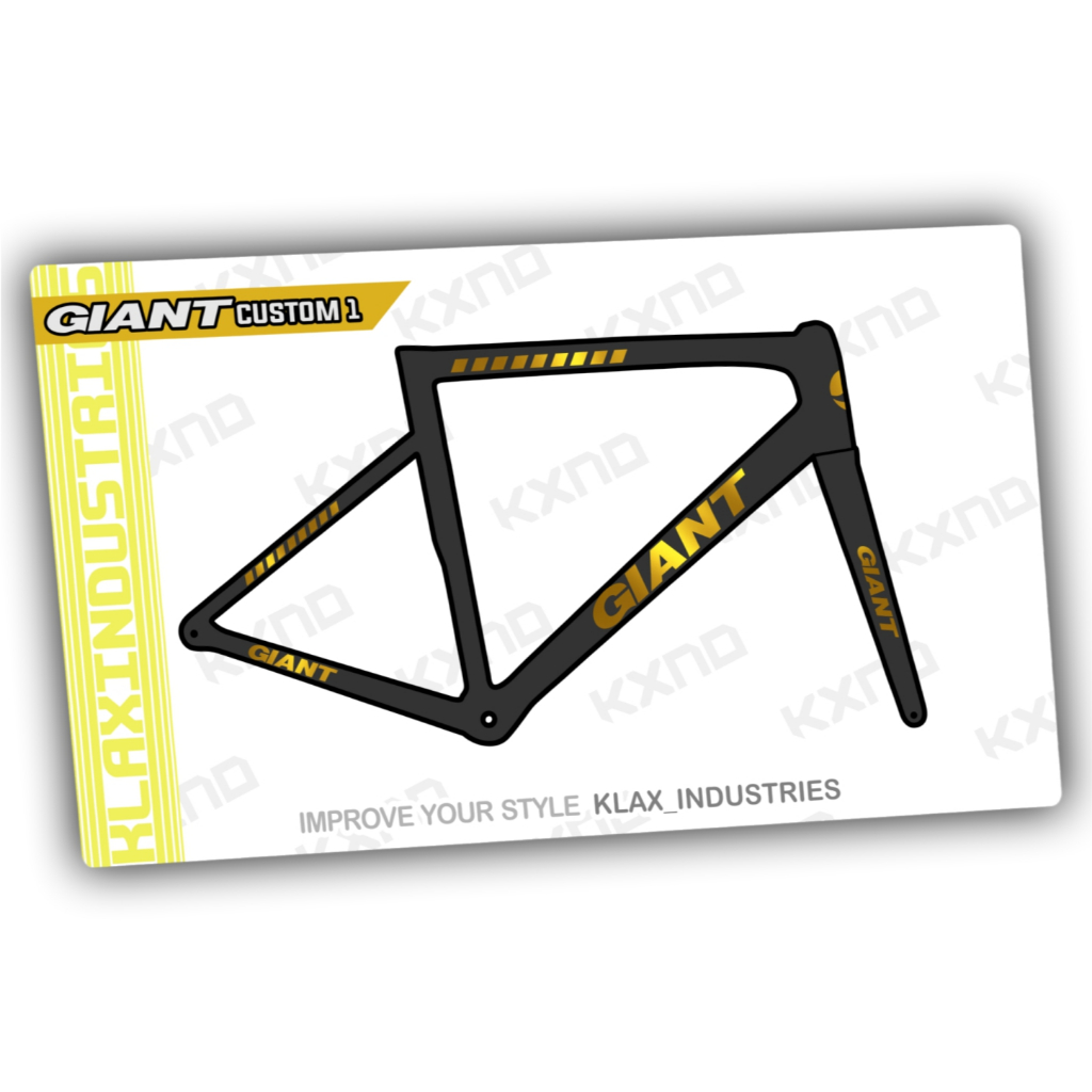 Decal Frame GIANT custom 1 Roadbike Klaten Decal Bike Stiker Sepeda