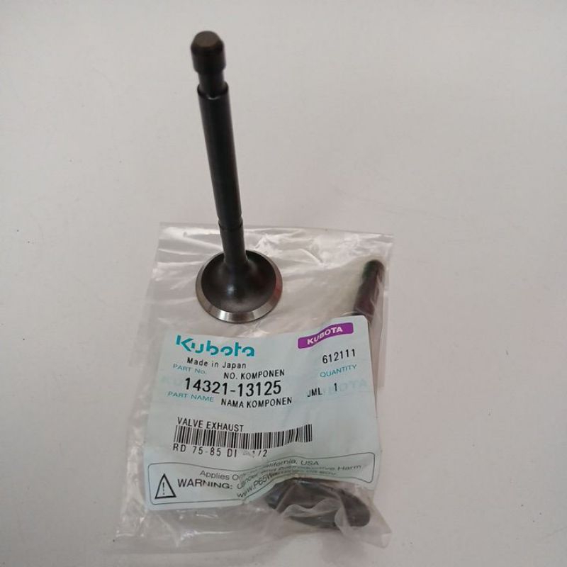 Kelep RD85 Kecil Valve Exhaust Kubota RD85 ORIGINAL Mesin Bajak Traktor Sawah