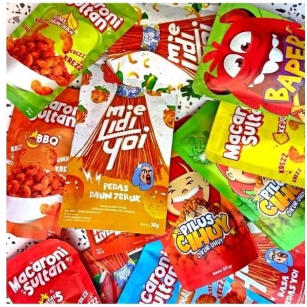 

Snack viral-MIE LIDI YOI-( cekelin )-jajan camilan enak